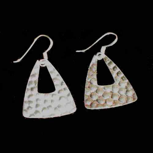 Imagen pendientes plata presi&oacute;n triangulo